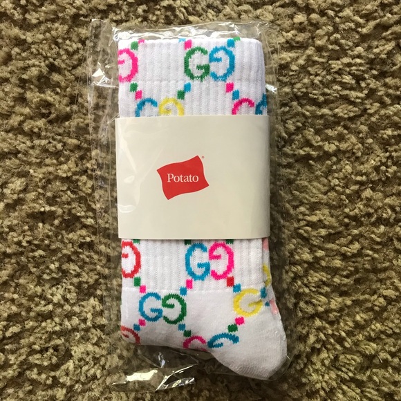 Imran Potato Other - Imran Potato Drippy Socks White